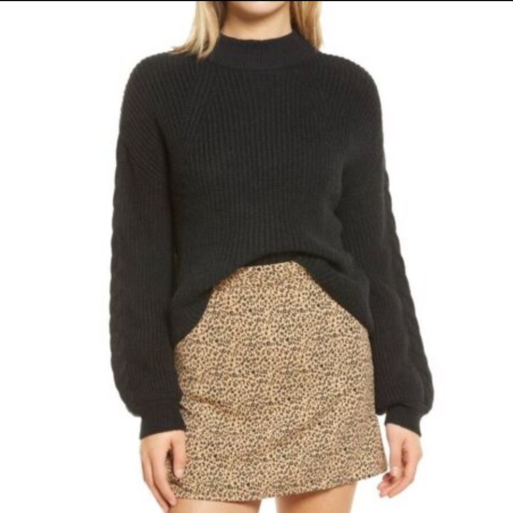 NEW Nordstrom BP cable knit mock neck knit sweater
